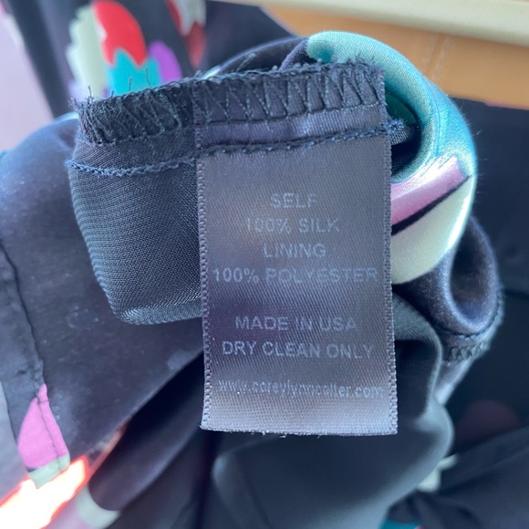 Anthropologie Corey Lynn Calter Silk Floral Dress In Black Floral Size 4 - Picture 5 of 6